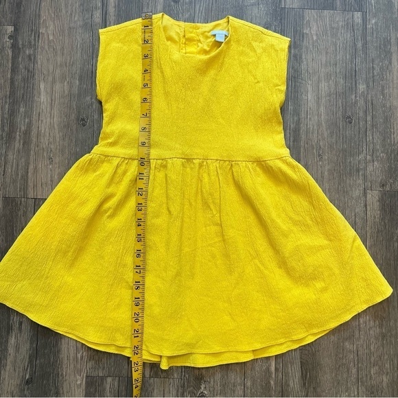 COS Girls Short Sleeves Round Neck Yellow Dress Size 2 - Picture 2 of 9